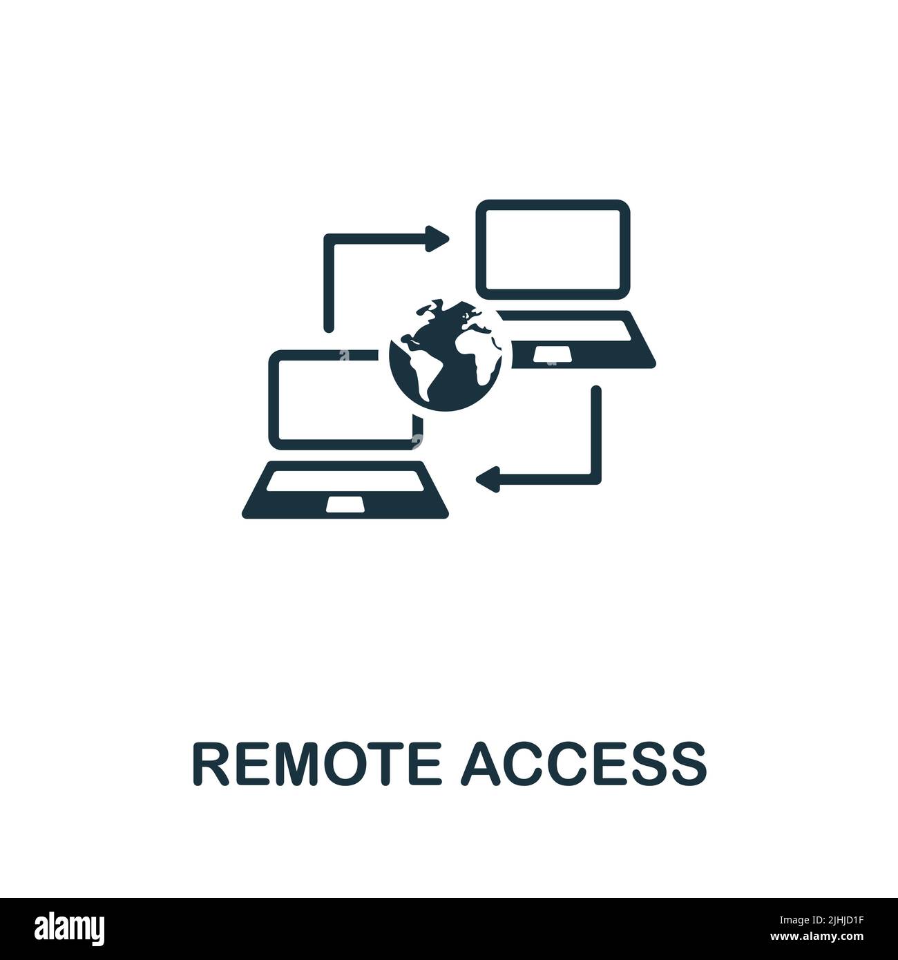 Remote Access icon. Monochrome simple Cybercrime icon for templates ...
