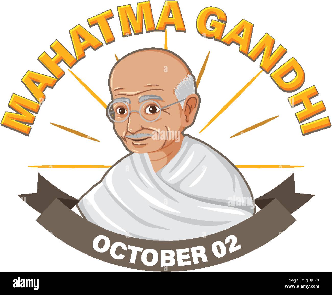 Mahatma Gandhi Day October 2 Banner Design illustration Stock Vector ...