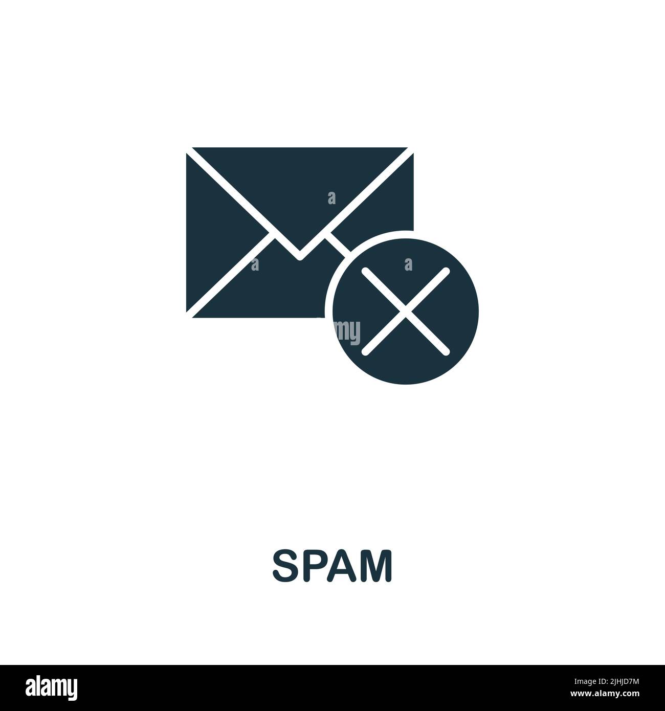 Spam icon. Monochrome simple Cybercrime icon for templates, web design ...