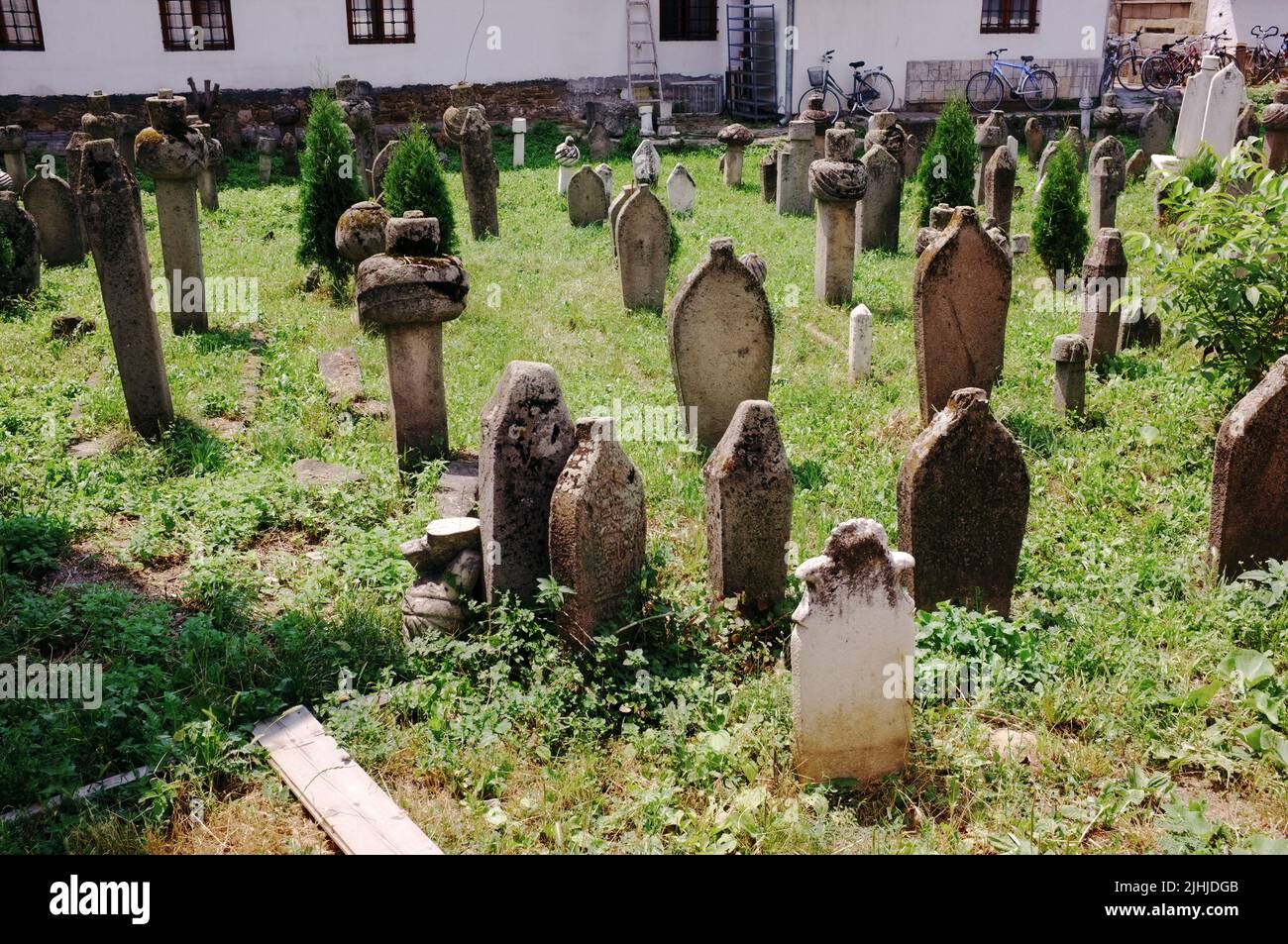 old cemetery in a mosque of Novi Pazar, Serbia Stock Photo