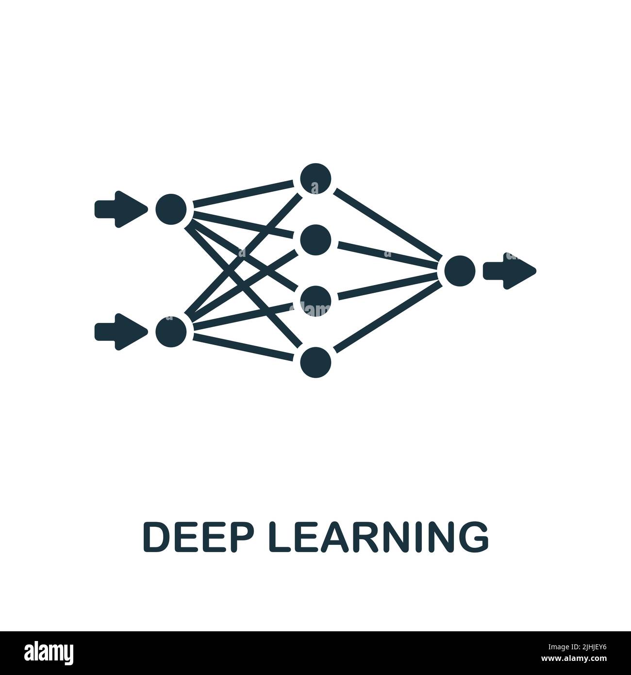 Deep Learning icon. Monochrome simple line Data Science icon for ...