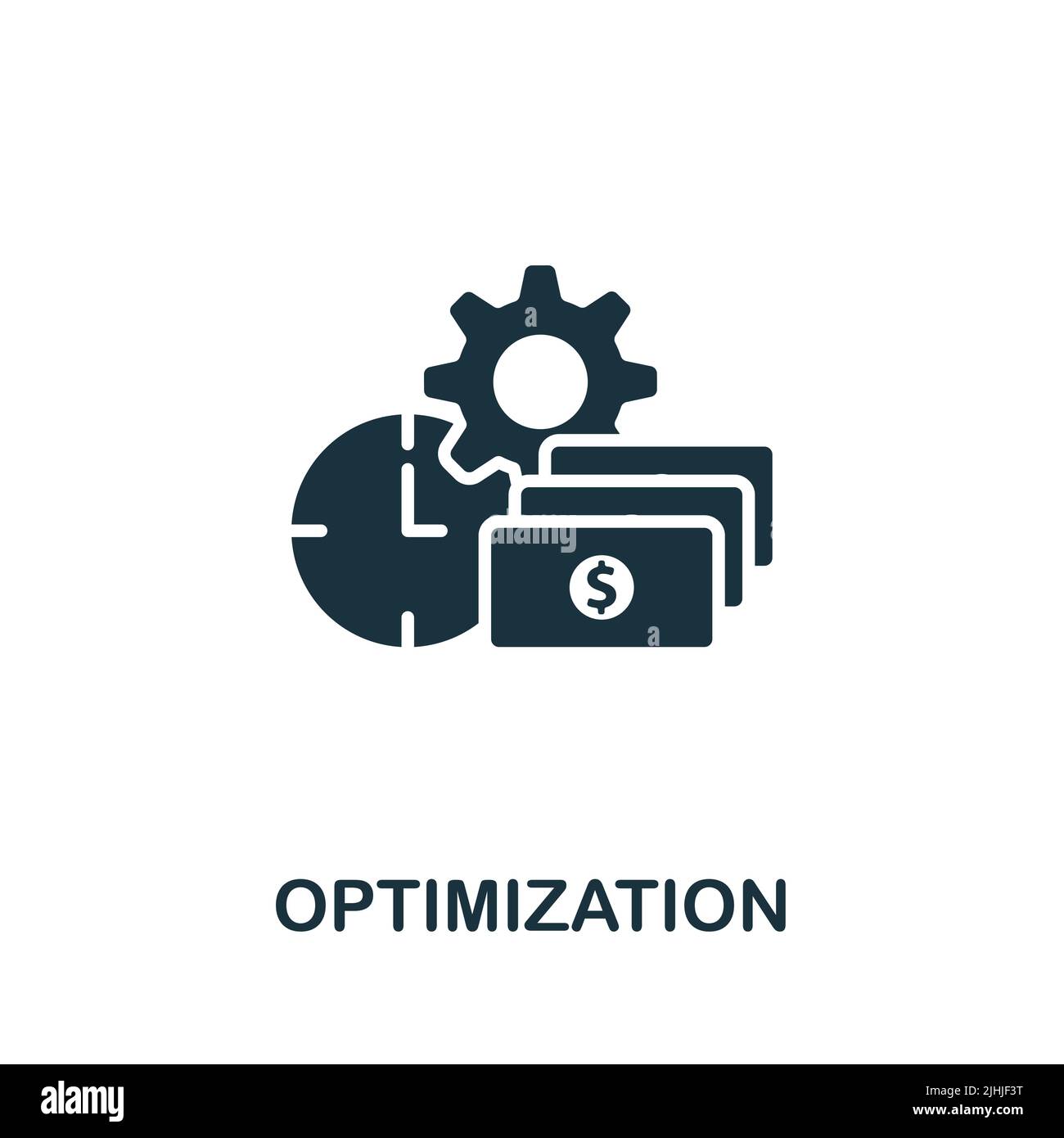 Optimization icon line. Simple element data science symbol for ...