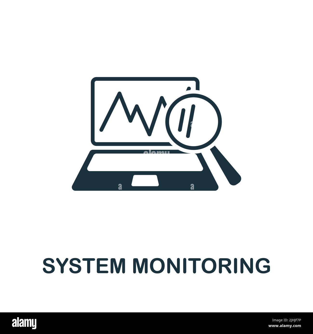 System Monitoring icon line. Simple element data science symbol for ...