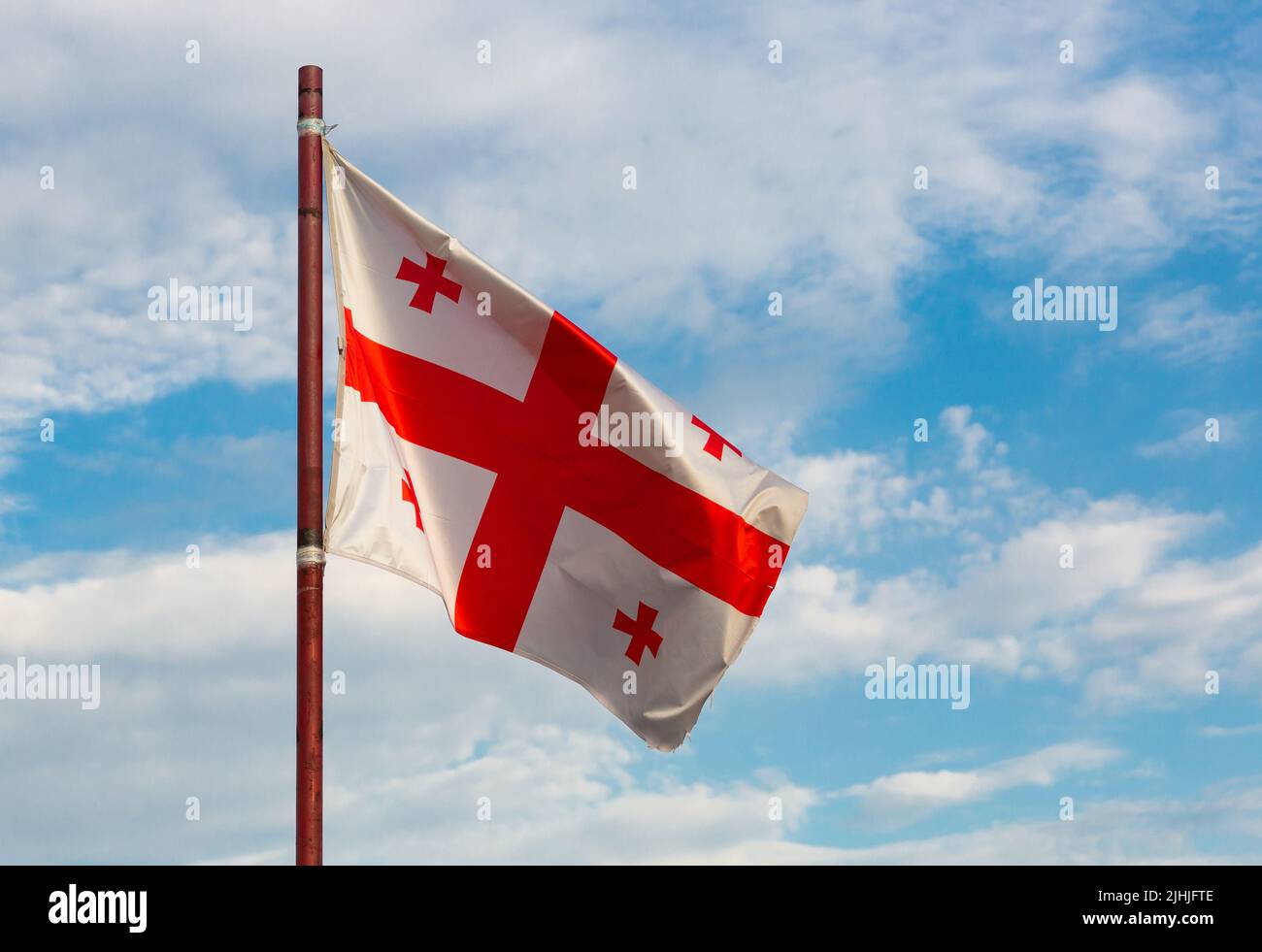 Georgia waving flag bright hi-res stock photography and images - Alamy