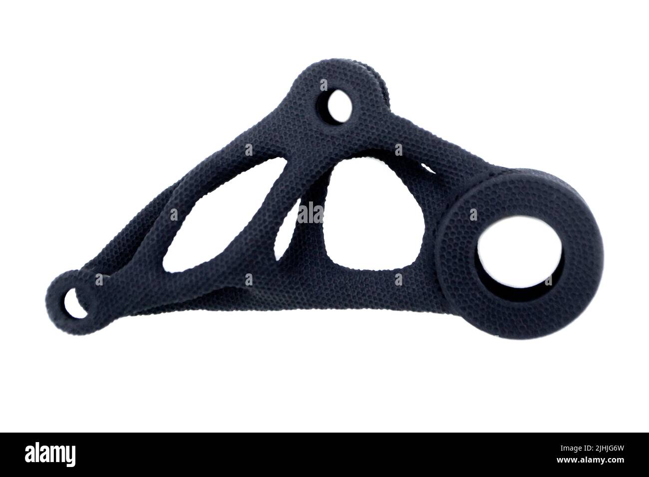 Model printed on 3D printer isolated on white background. Object detail ...