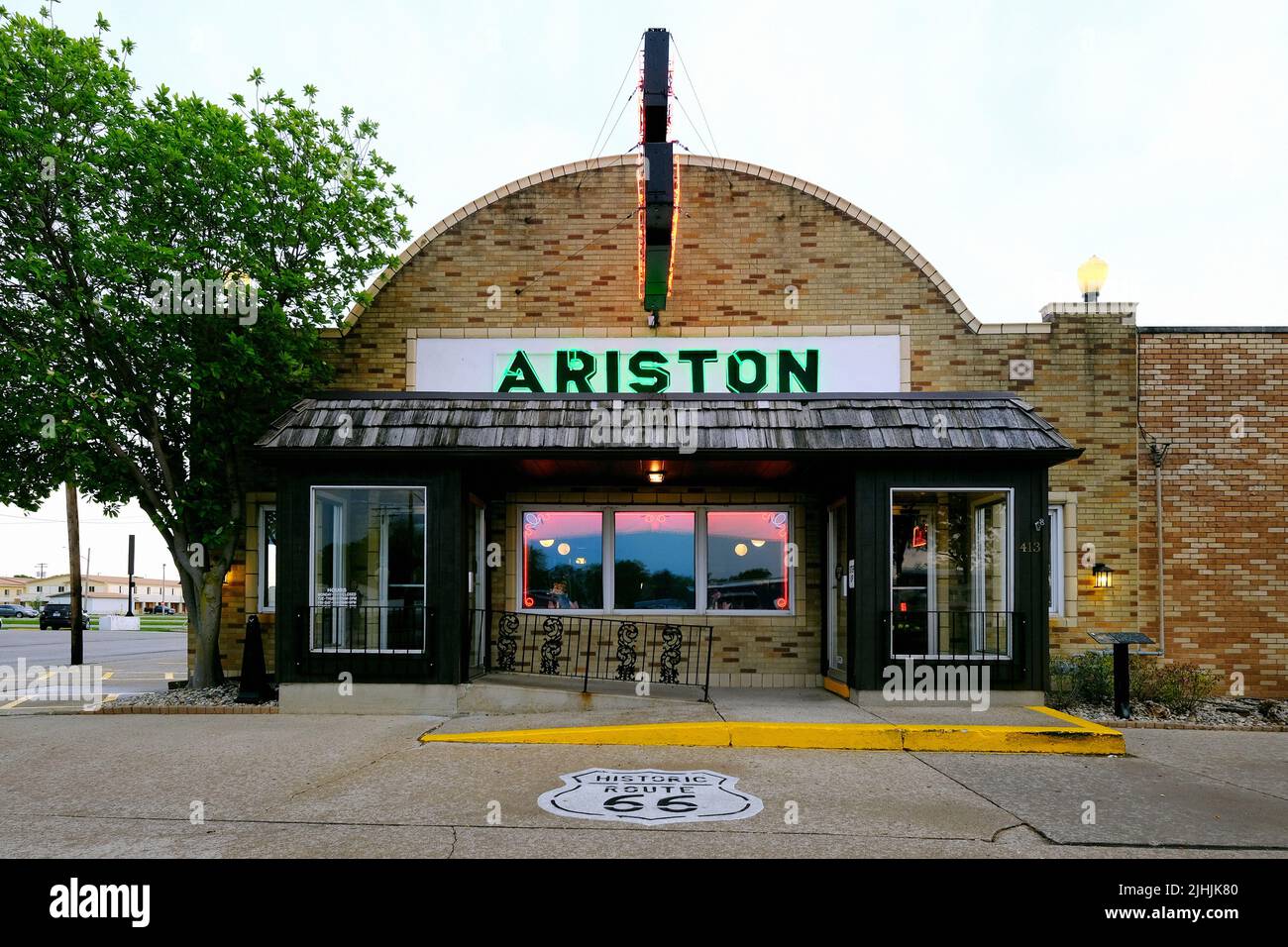 American Diner, Ariston Restaurant, Litchfield, Illinois, United States of America Stock Photo