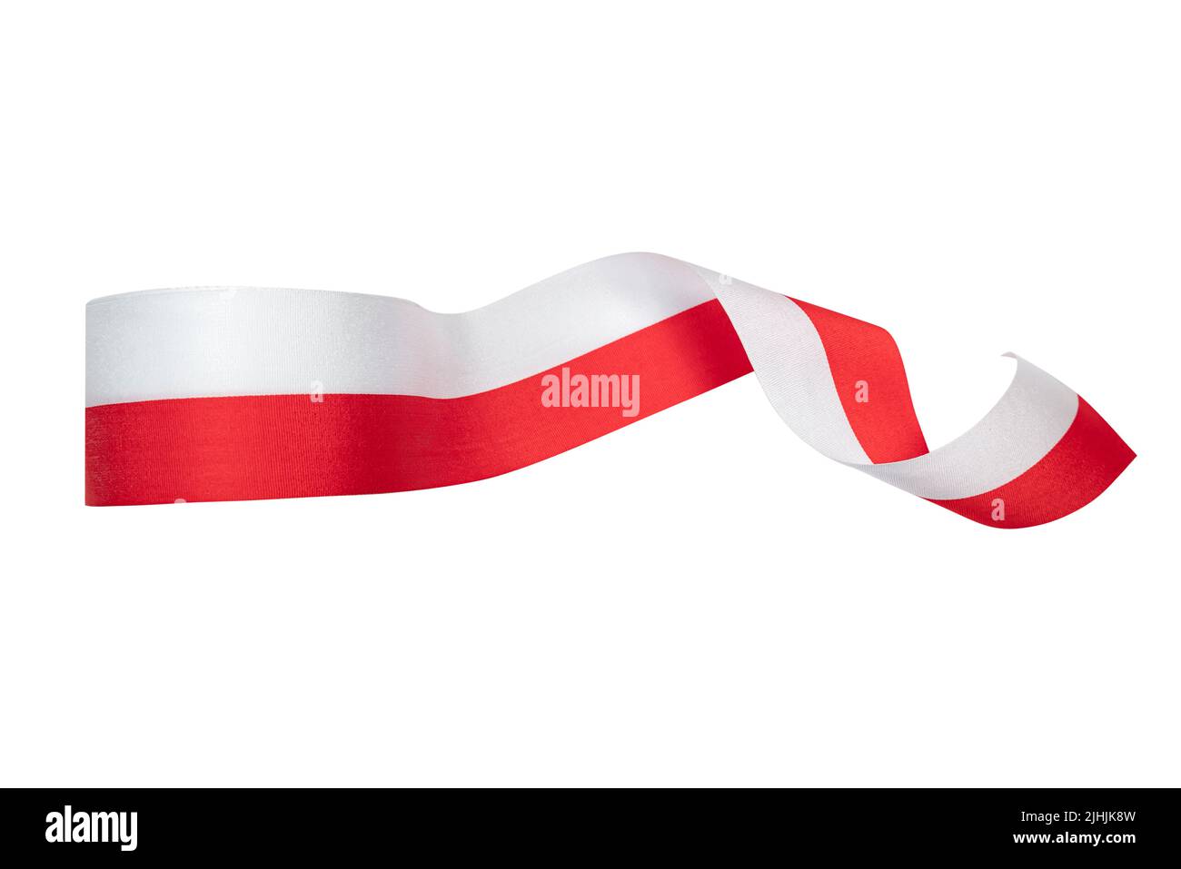 Ribbon Red White Color Indonesian Flag Stock Photo 2180336793