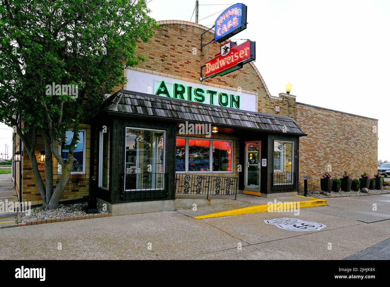 American Diner, Ariston Restaurant, Litchfield, Illinois, United States of America Stock Photo