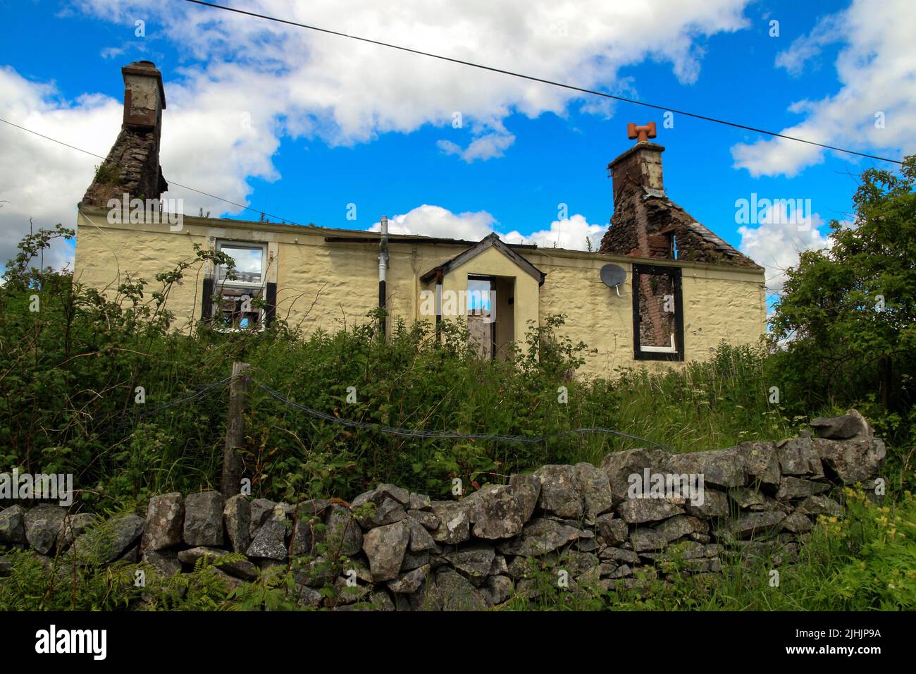 Derelict house on Crooked Road, near Beattock, Dumfries & Galloway, Scotland, UK Stock Photo