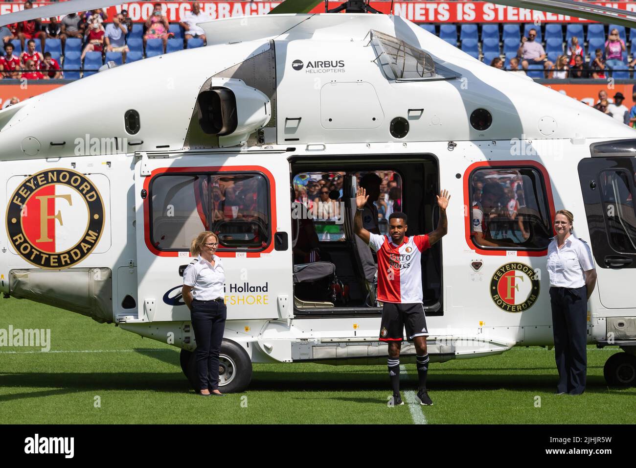 Feyenoord player Danilo Pereira during the fan day ( open dag) at football stadium ( stadion) de Kuip, Rotterdam 17 juli 2022 Stock Photo