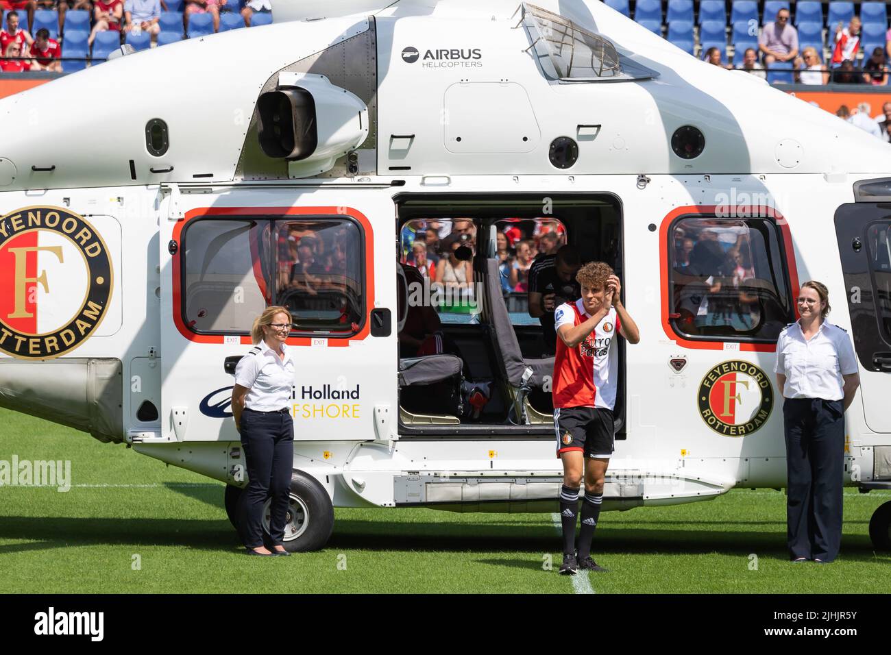 Feyenoord player Max Wiefer during the fan day ( open dag) at football stadium ( stadion) de Kuip, Rotterdam 17 juli 2022 Stock Photo