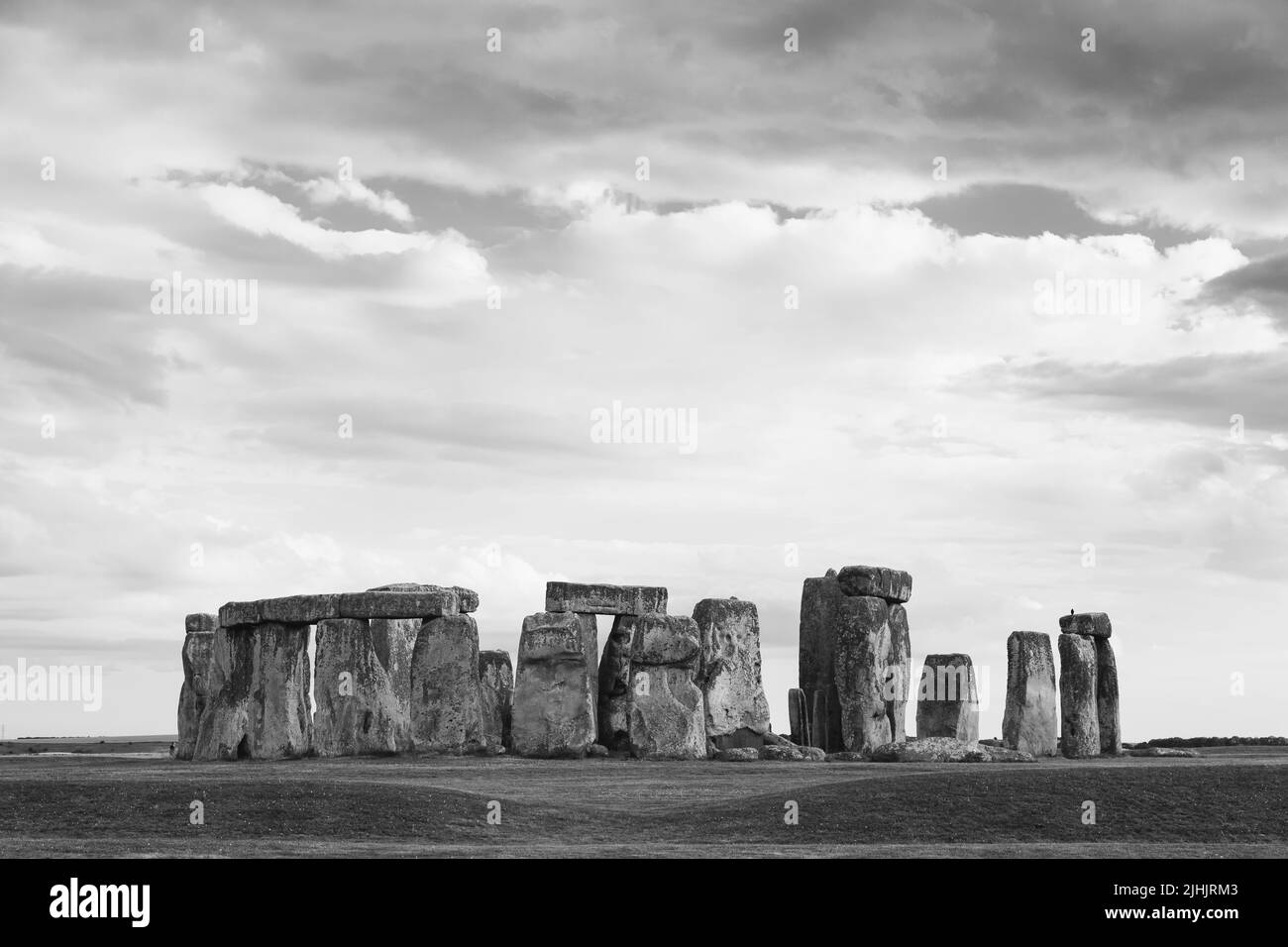 Sunset in Stonehenge, Wiltshire, England Stock Photo