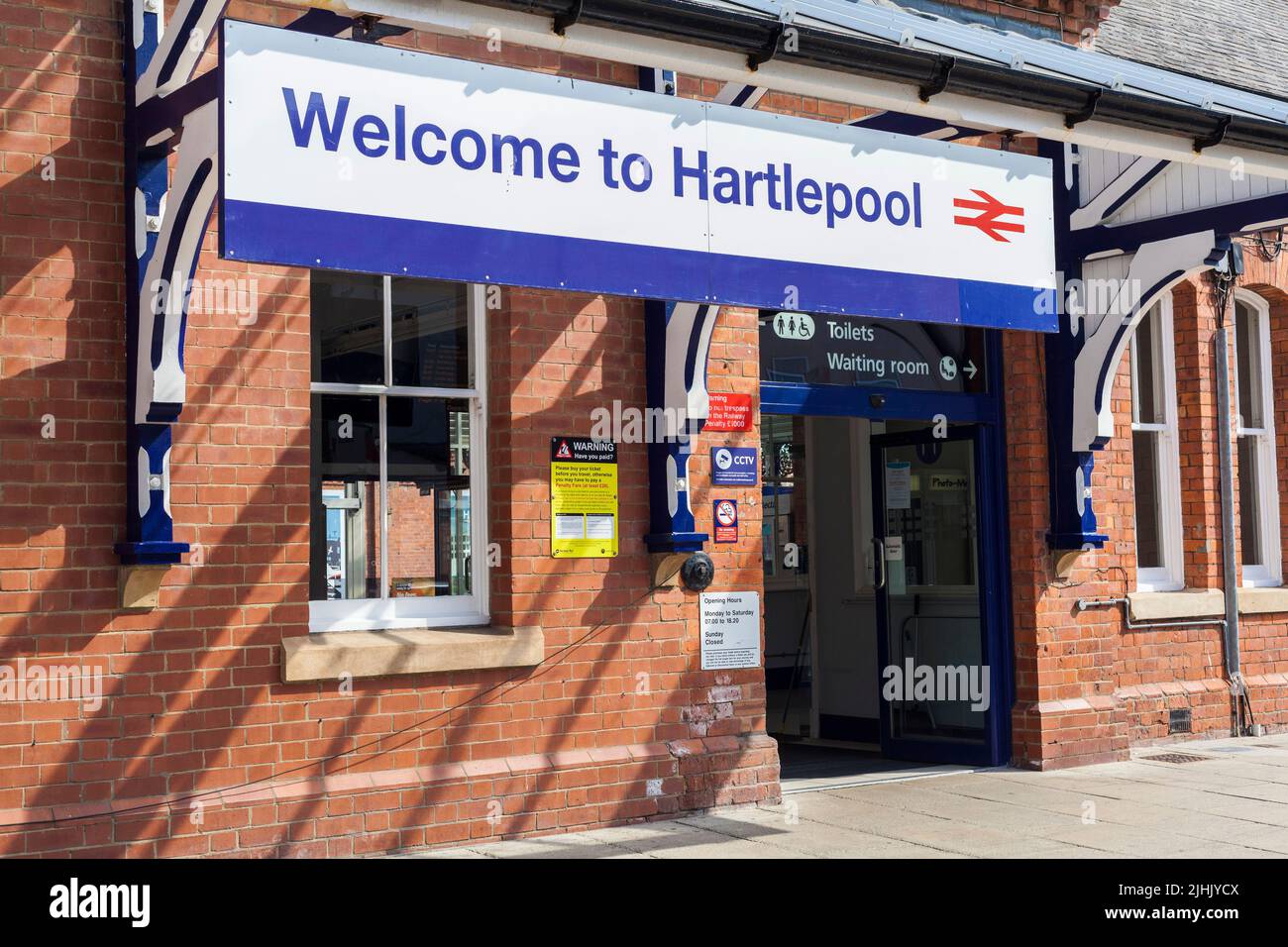 The Railway Station at Hartlepool, England, UK Stock Photo