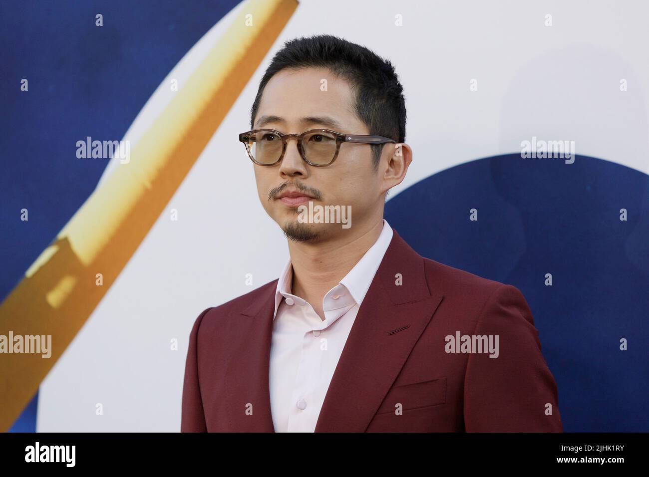 July 18, 2022, Los Angeles, California, USA: LOS ANGELES - July 18: Steven Yeun at the World Premiere of Nope at the TCL Chinese Theatre IMAX on July 18, 2022 in Los Angeles, CA. (Credit Image: © Nina Prommer/ZUMA Press Wire) Stock Photo