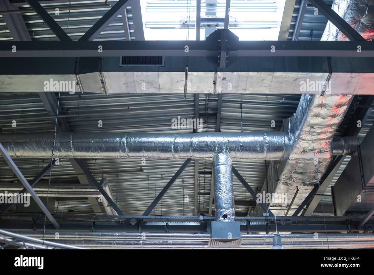Air conditioning, ventilation ducts and heating pipes of buildings