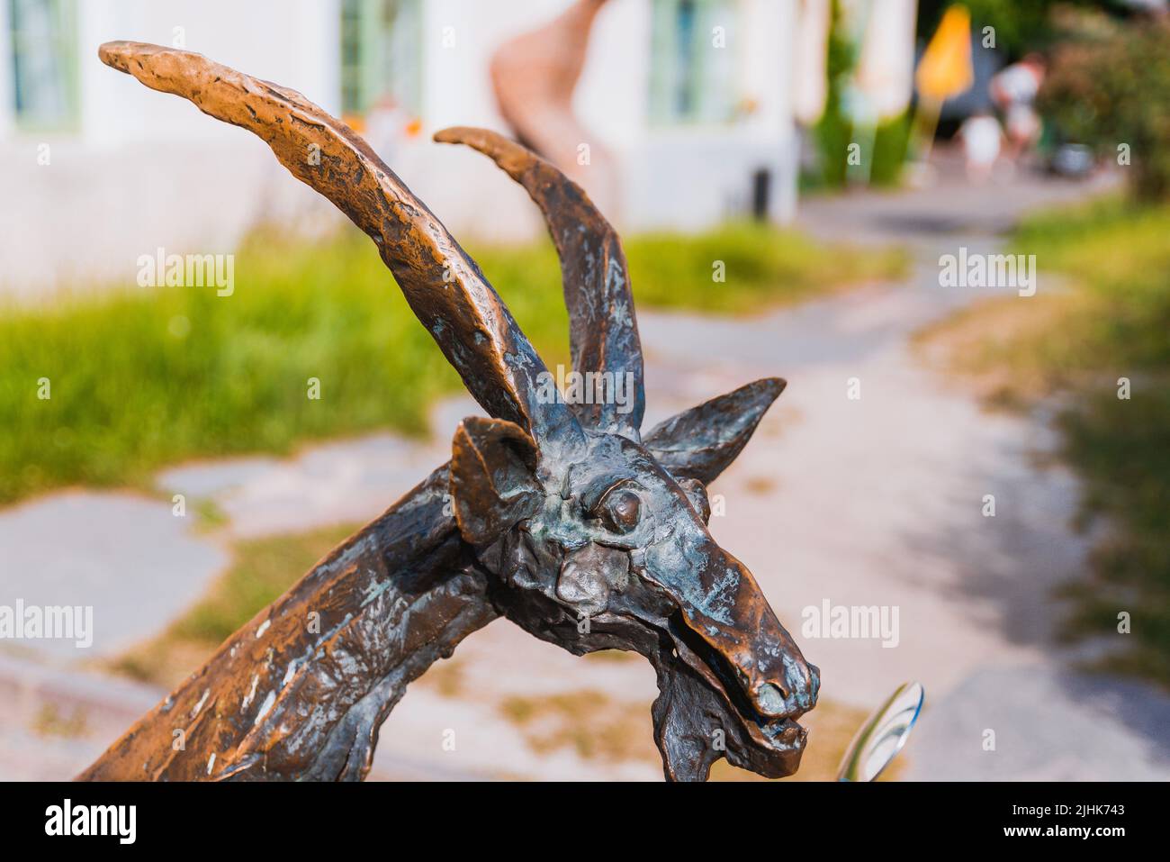 Statue of Dancing Goats on the Market Square in Nowy Targ