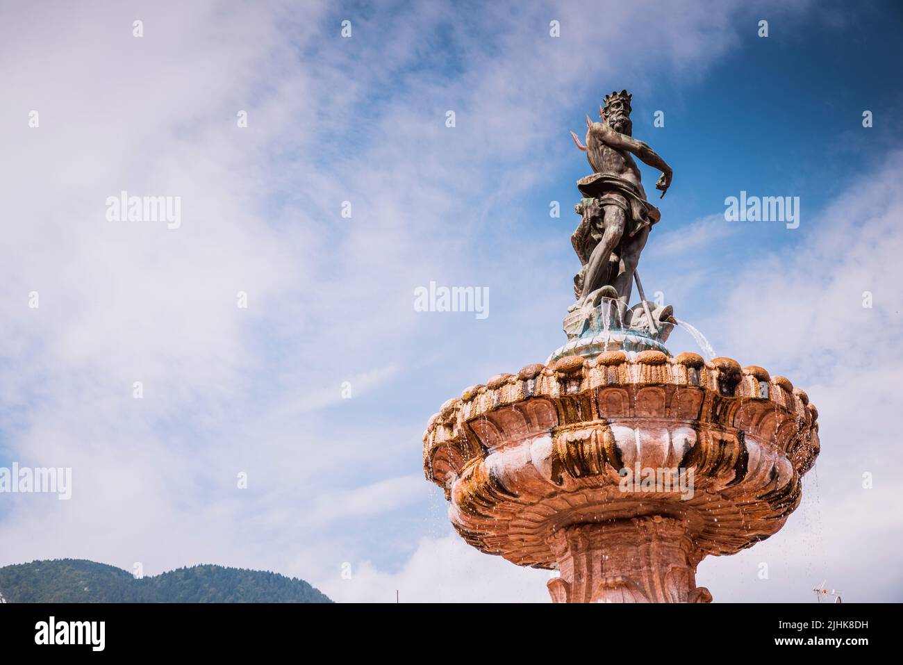 Fontana del Nettuno - Fountain of Neptune. Piazza Duomo, Trento ,Trentino, Trentino-Alto Adige/Südtirol, Italy, Europe Stock Photo