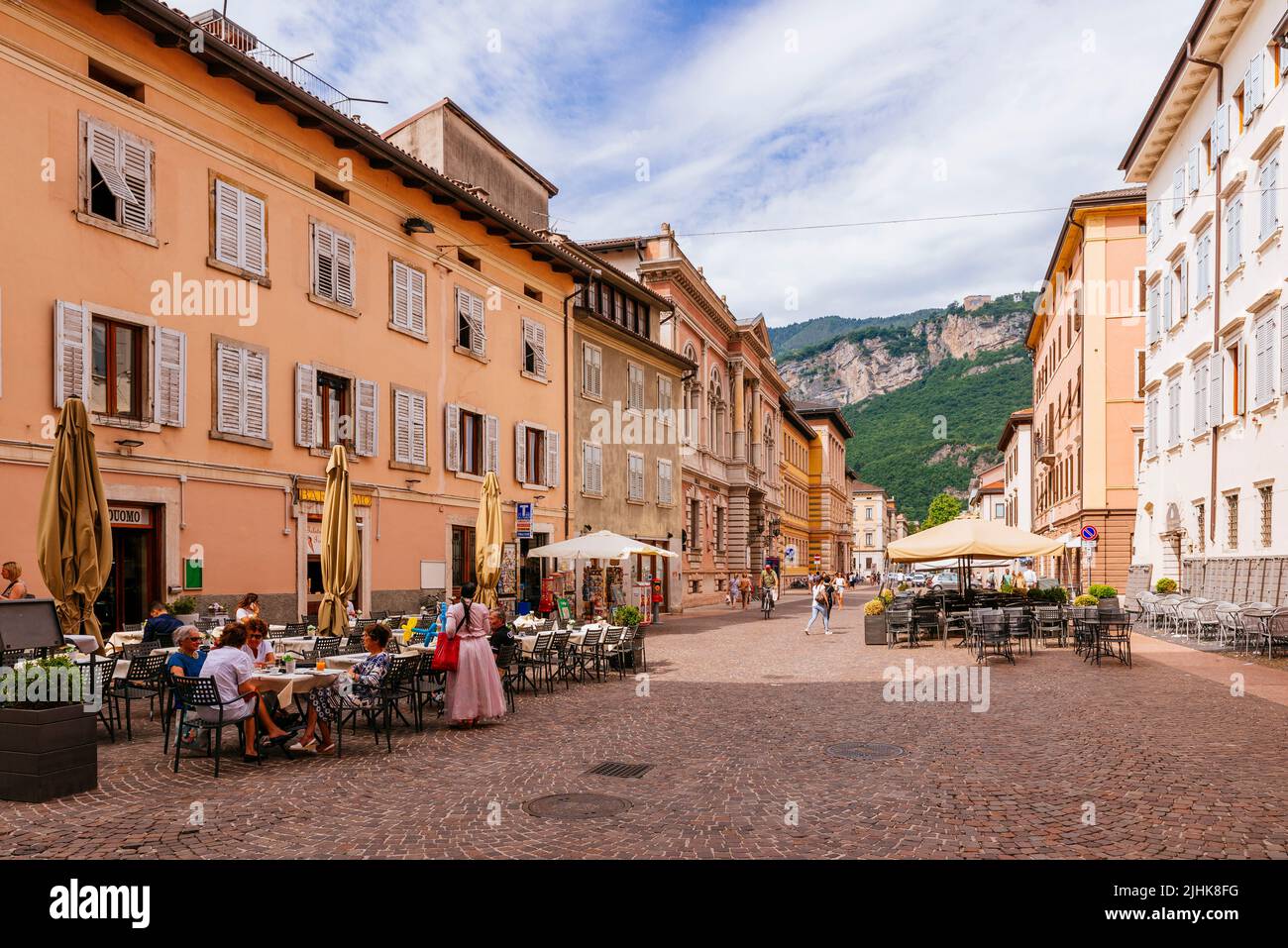 Via Giuseppe Verdi. Trento ,Trentino, Trentino-Alto Adige/Südtirol, Italy, Europe Stock Photo