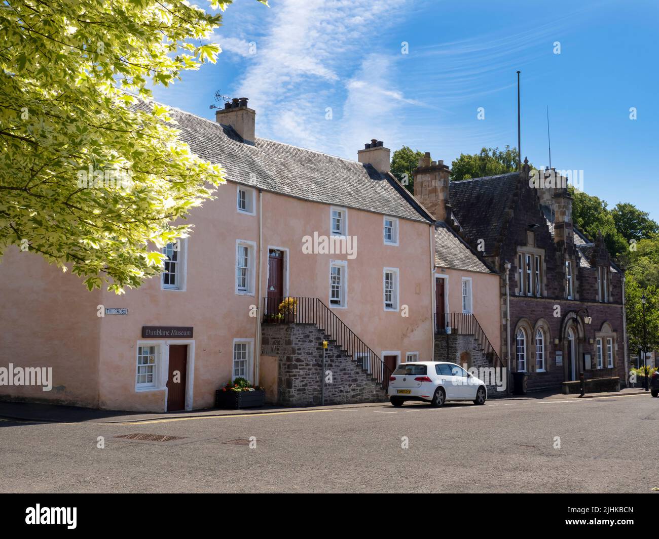 Old properties in Lockerbie,  Scottish Borders, UK. Stock Photo