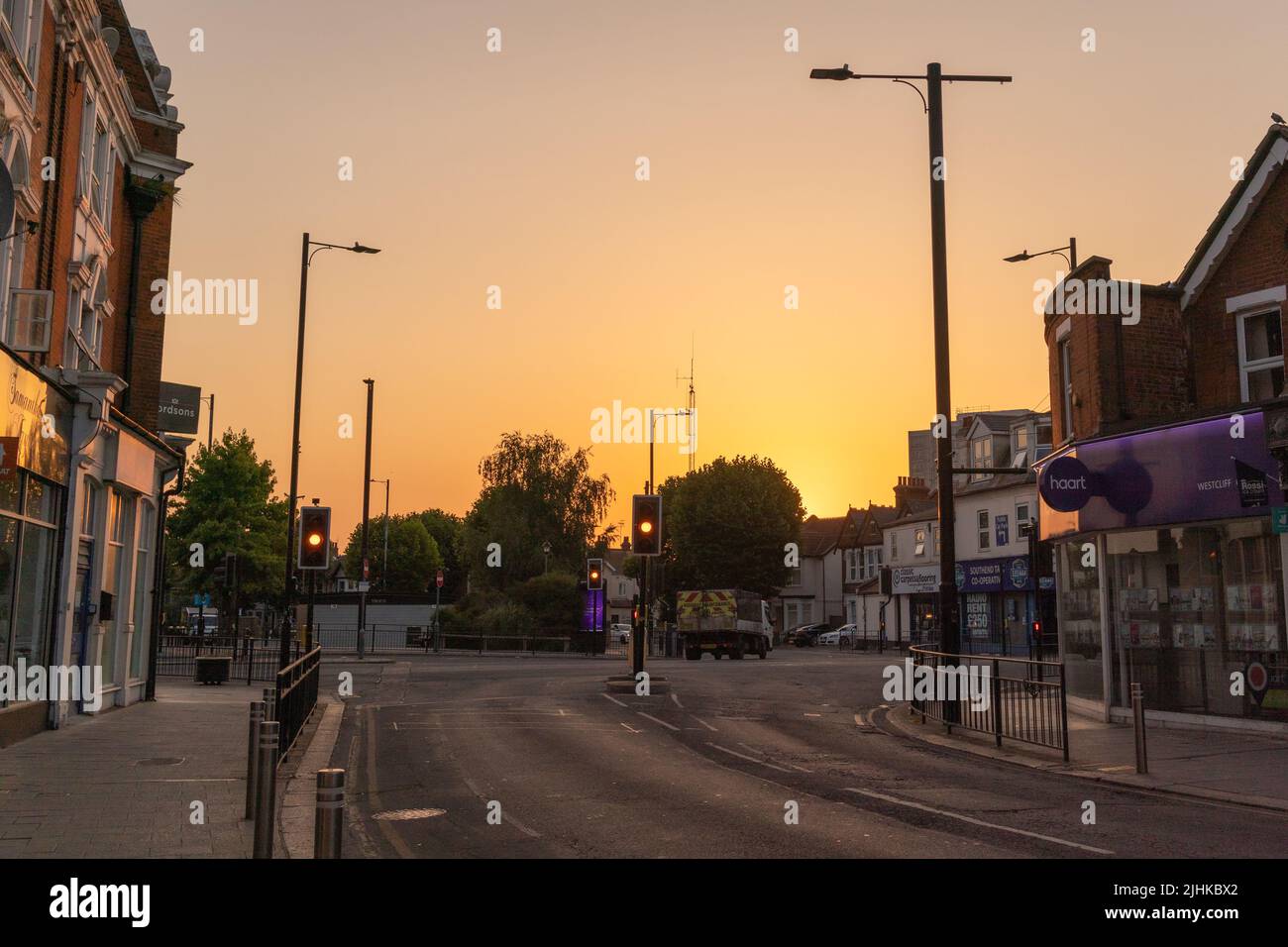 Southend on Sea, UK. 19th Jul 2022. Early morning in Southend on Sea, on what has turned out to be the hottest day on record in the UK. Penelope Barritt/Alamy Live News Stock Photo