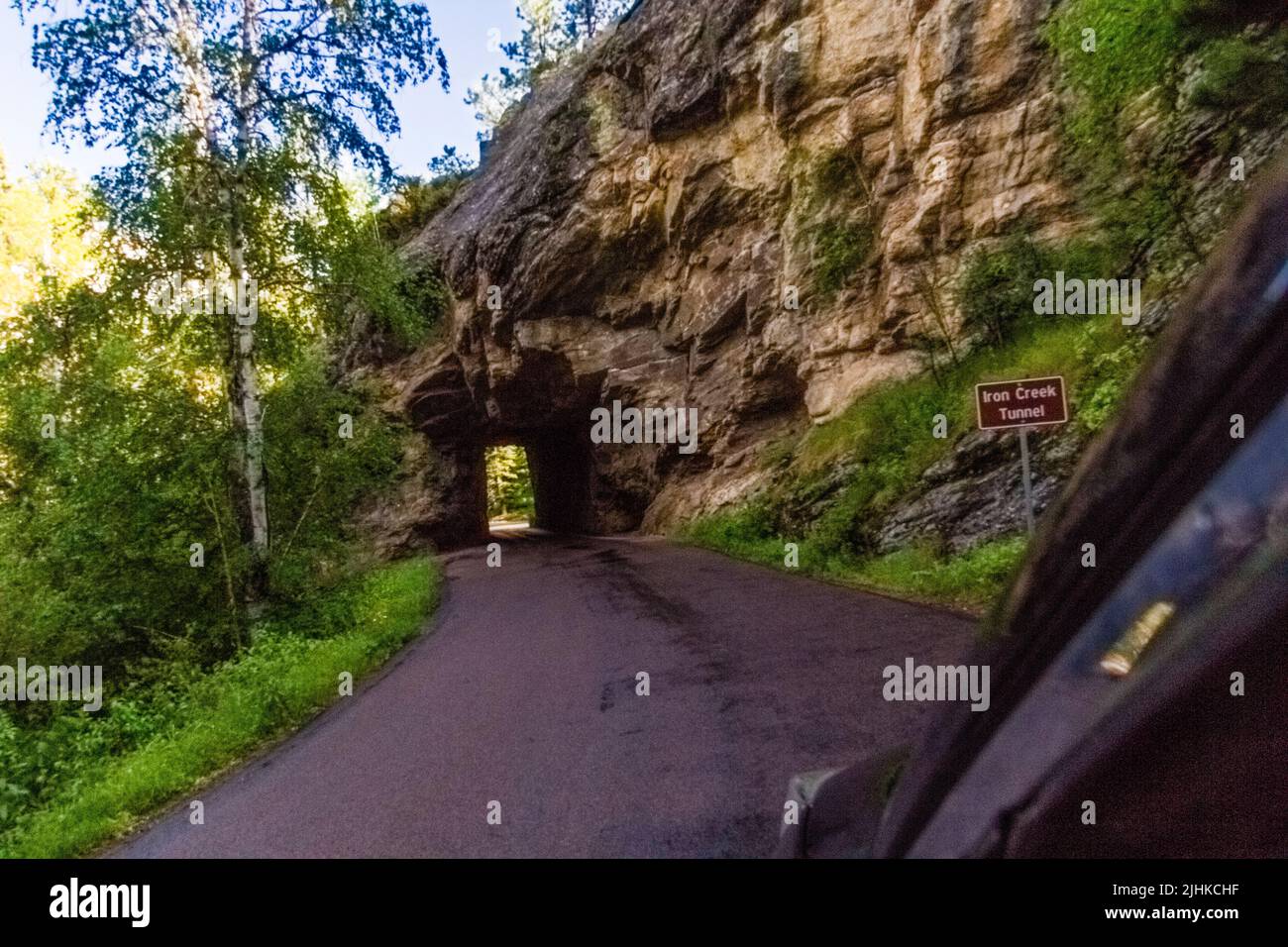 Iron Creek Tunnel, Needles Highway, South Dakota Stock Photo Alamy