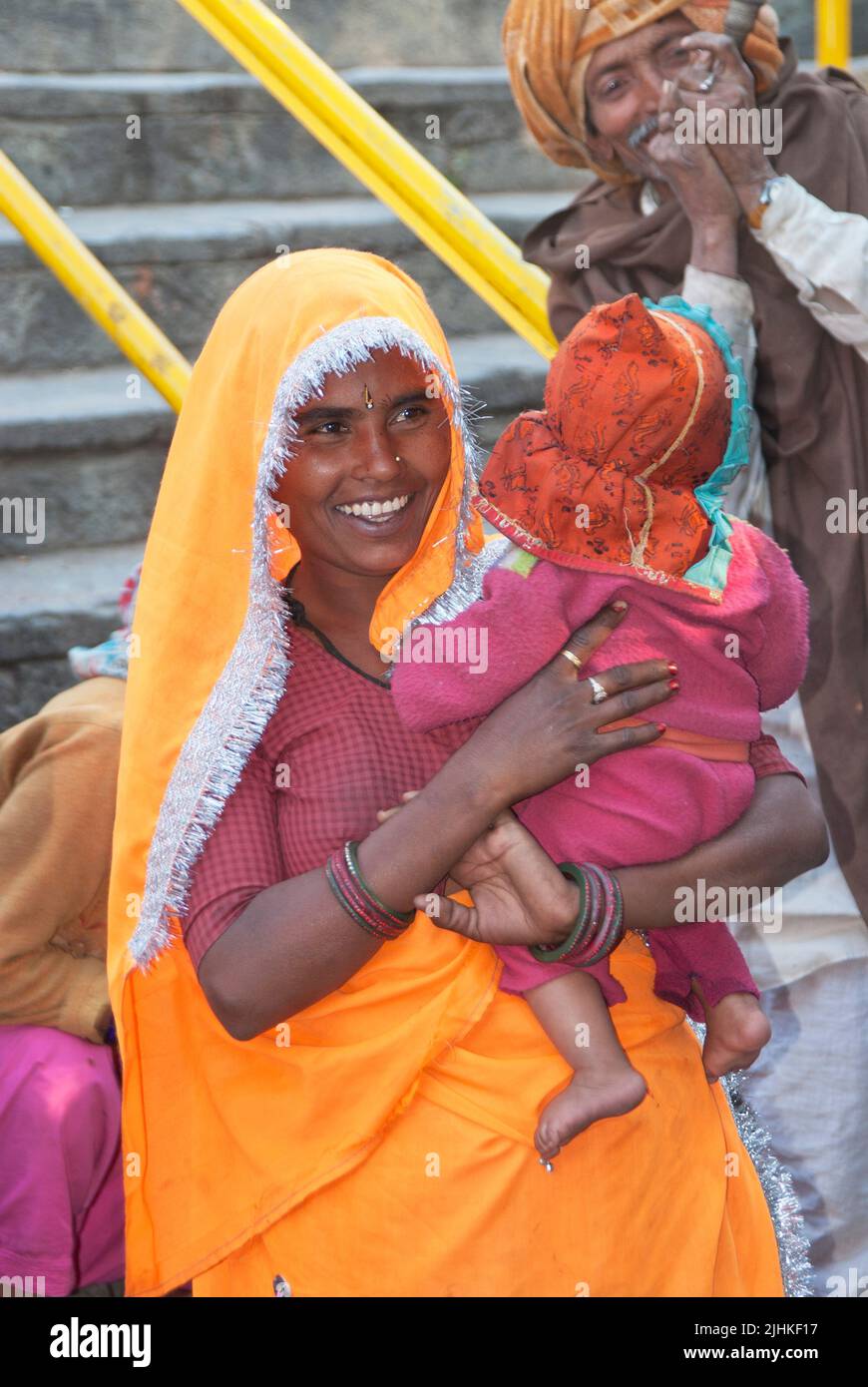 Mother and baby - India Stock Photo