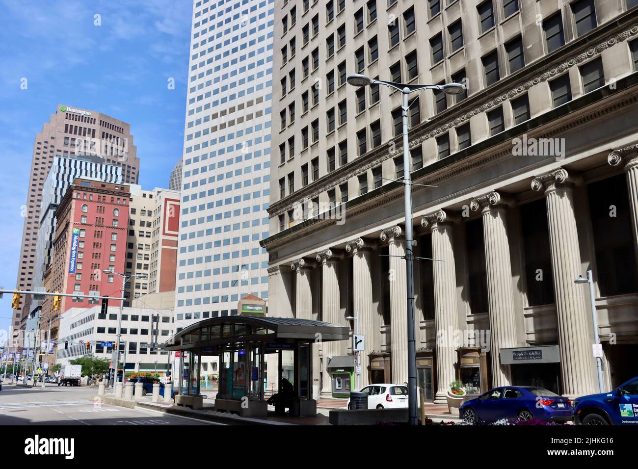 Euclid avenue, downtown Cleveland, June 2022 Stock Photo