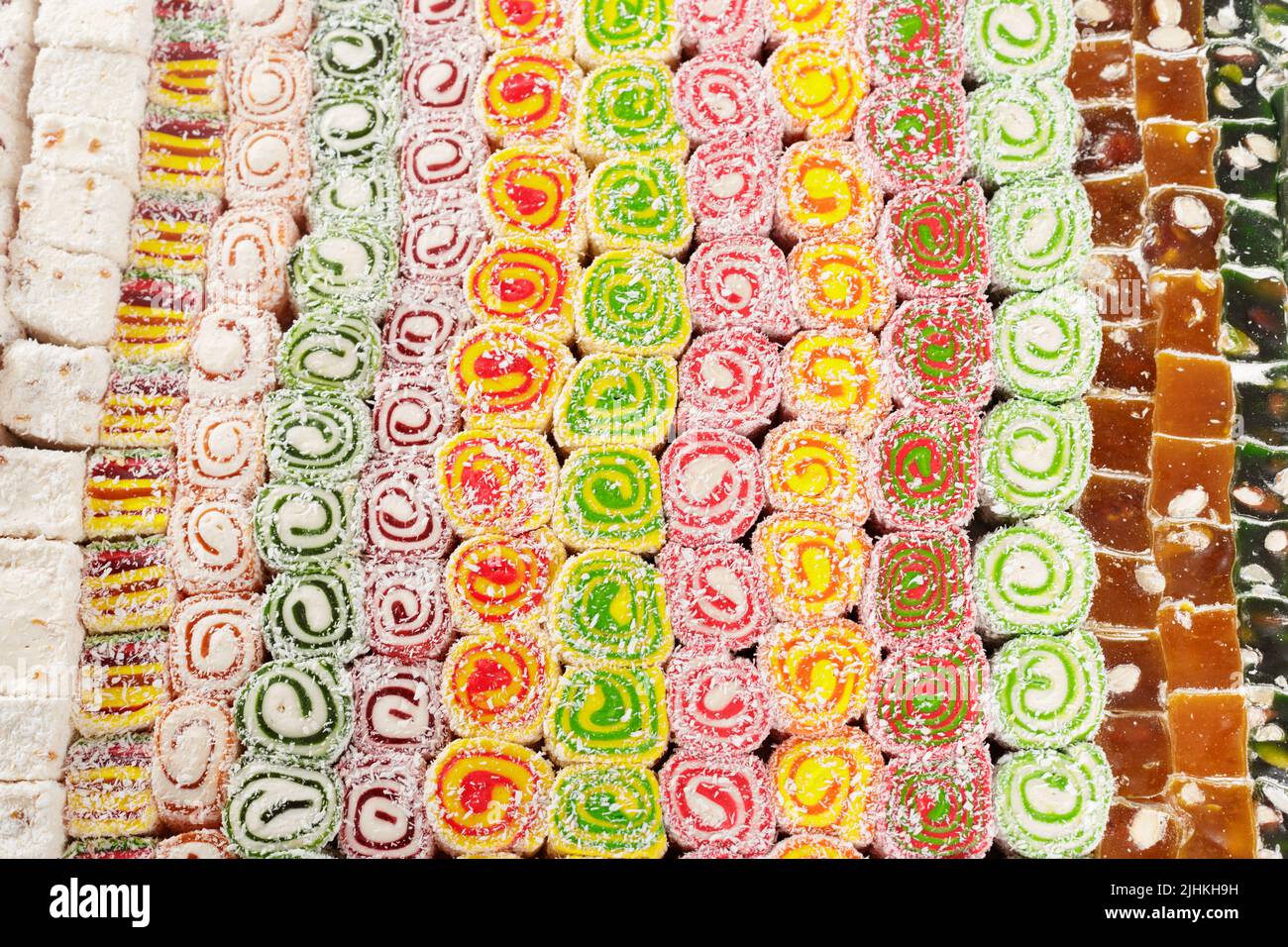 Assorted traditional turkish delight Stock Photo - Alamy