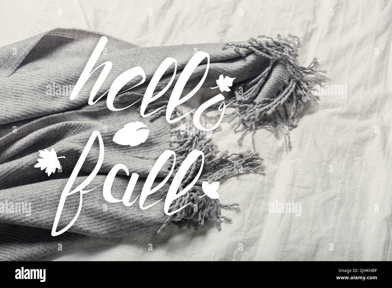 Hello fall message Stock Photo - Alamy