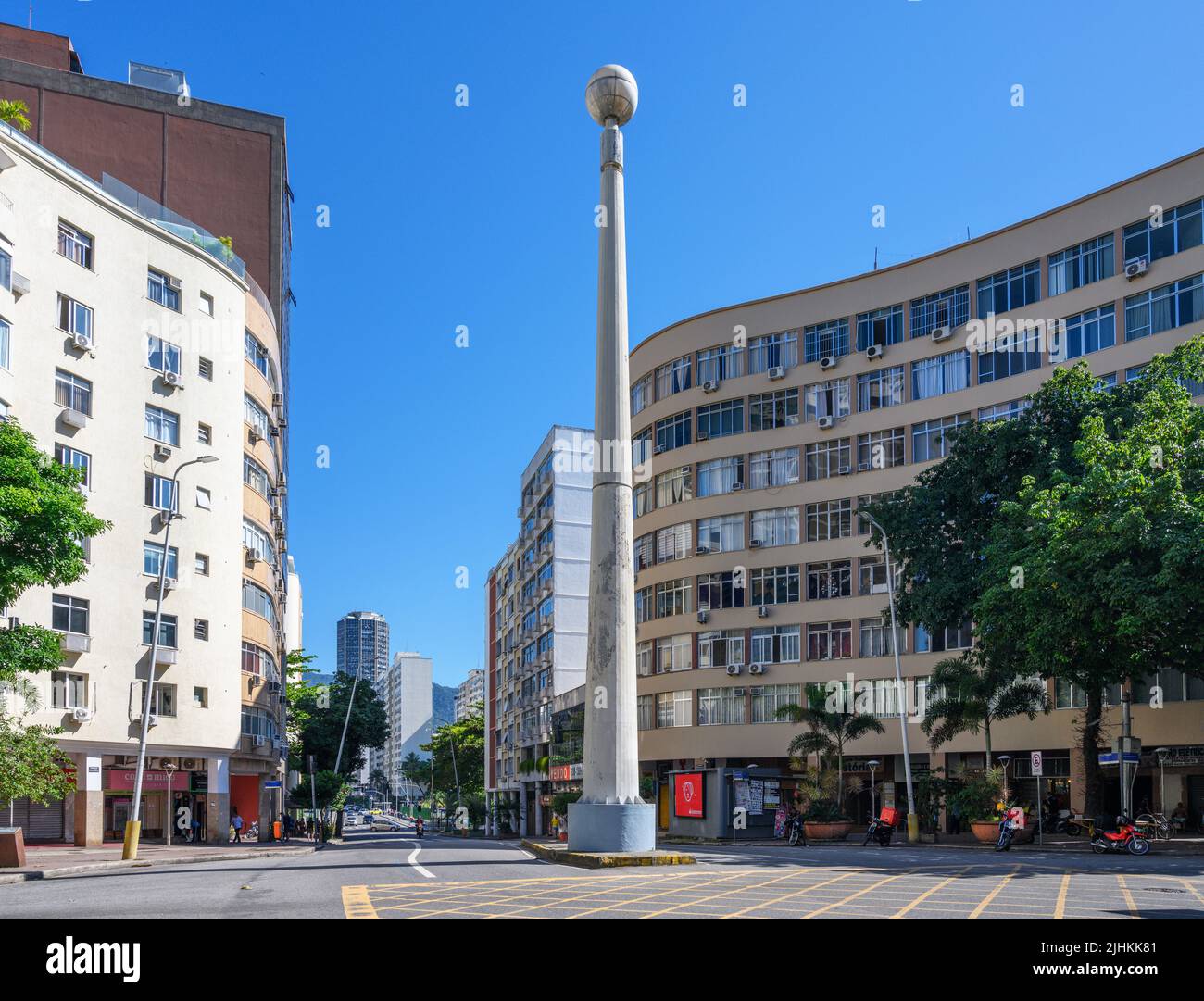 The Ipanema Obelisk, Rua Visconde de Piraja, Ipanema, Rio de Janeiro, Brazil Stock Photo