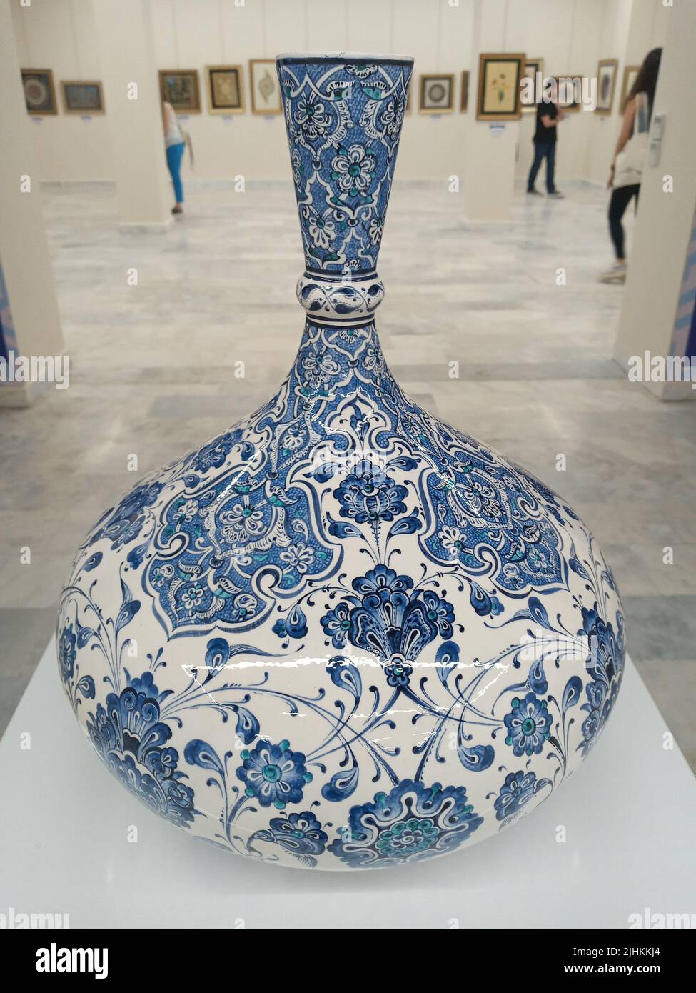 Ankara, Türkiye – June 5, 2022: Ceramics exhibited at the State Painting and Sculpture Museum as part of the Festival. Stock Photo