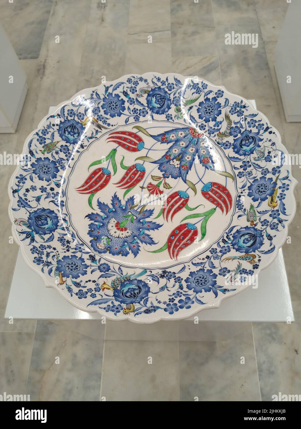Ankara, Türkiye – June 5, 2022: Ceramics exhibited at the State Painting and Sculpture Museum as part of the Festival. Stock Photo