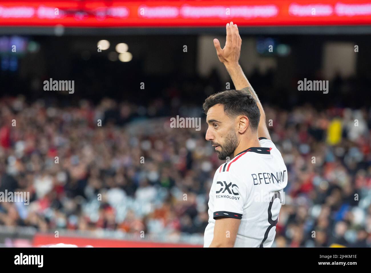July 19, 2022: MELBOURNE, AUSTRALIA - JULY 19: Bruno Fernandes of ...