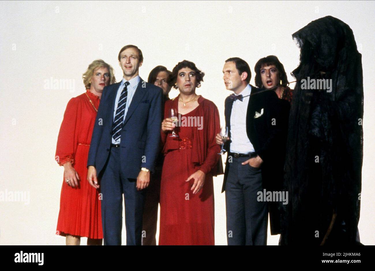 MICHAEL PALIN, GRAHAM CHAPMAN, TERRY GILLIAM, TERRY JONES, ERIC IDLE, MONTY PYTHON'S THE MEANING OF LIFE, 1983 Stock Photo