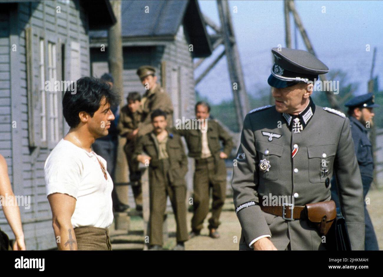 SYLVESTER STALLONE, MAX VON SYDOW, VICTORY, 1981 Stock Photo