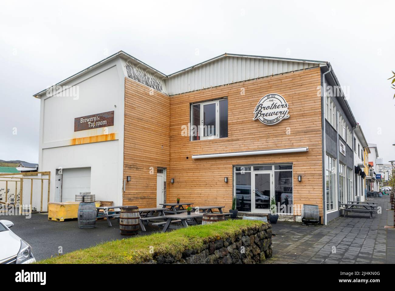 The Brothers Brewery is both brewery and bar on the Westman Islads, Vestmannaeyjabær, Iceland Stock Photo