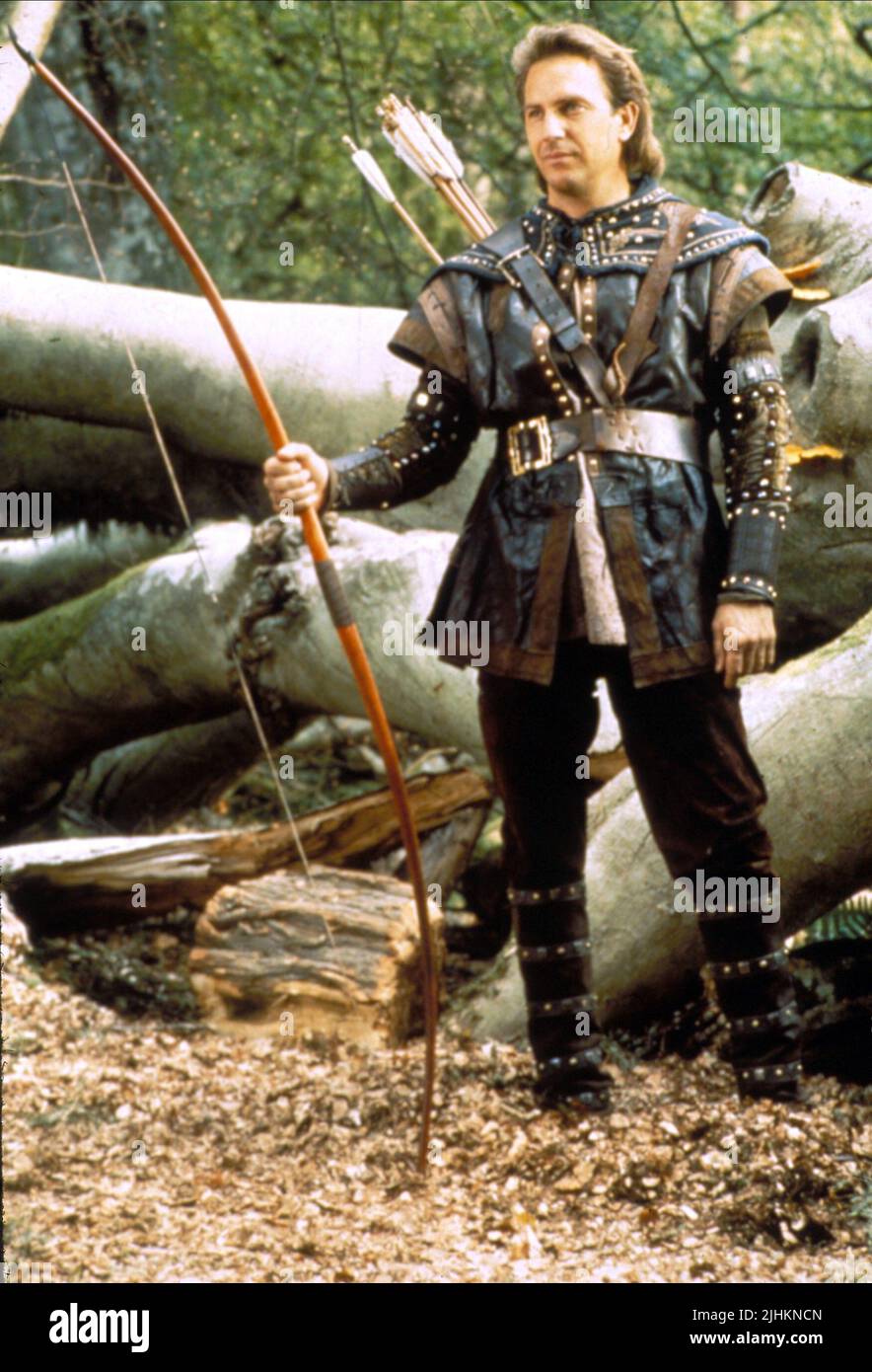 KEVIN COSTNER, ROBIN HOOD: PRINCE OF THIEVES, 1991 Stock Photo