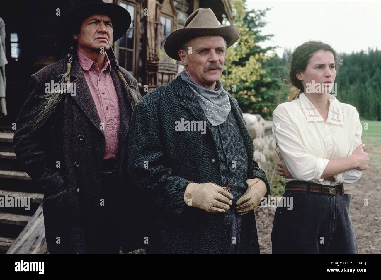 GORDON TOOTOOSIS, ANTHONY HOPKINS, JULIA ORMOND, LEGENDS OF THE FALL, 1994 Stock Photo