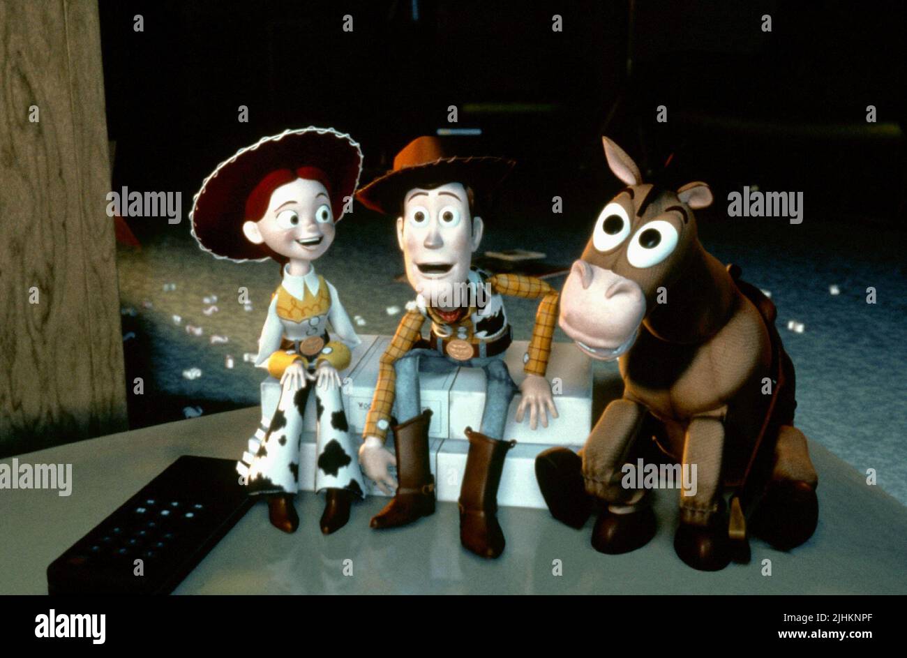 JESSIE, WOODY, BULLSEYE, TOY STORY 2, 1999 Stock Photo