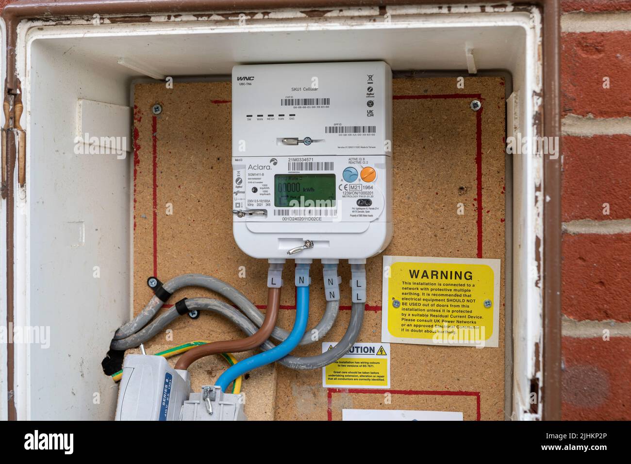 An electric smart meter Stock Photo