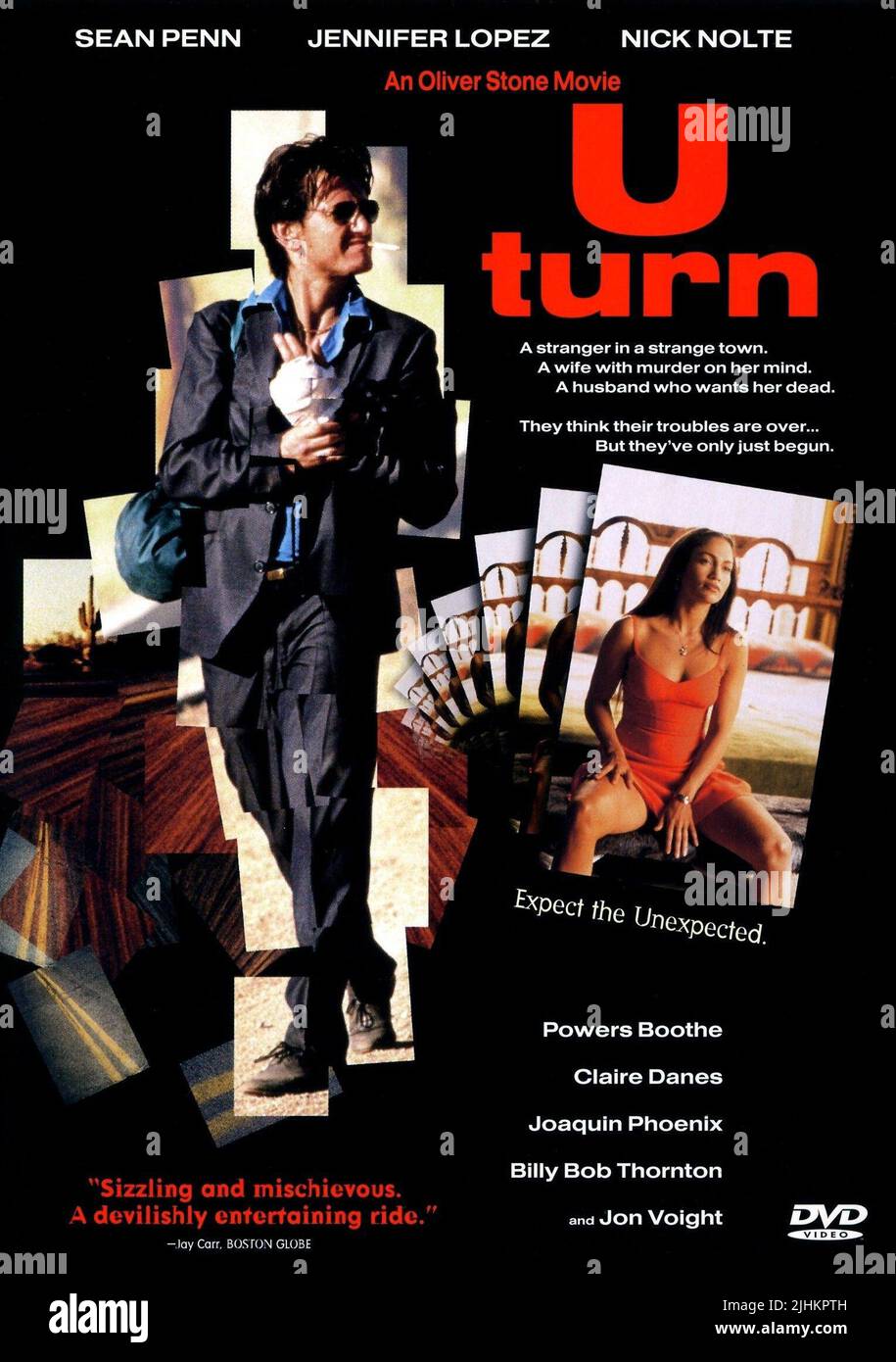 SEAN PENN JENNIFER LOPEZ POSTER U TURN 1997 Stock Photo Alamy