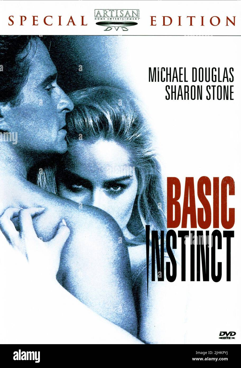 MICHAEL DOUGLAS, SHARON STONE POSTER, BASIC INSTINCT, 1992 Stock Photo