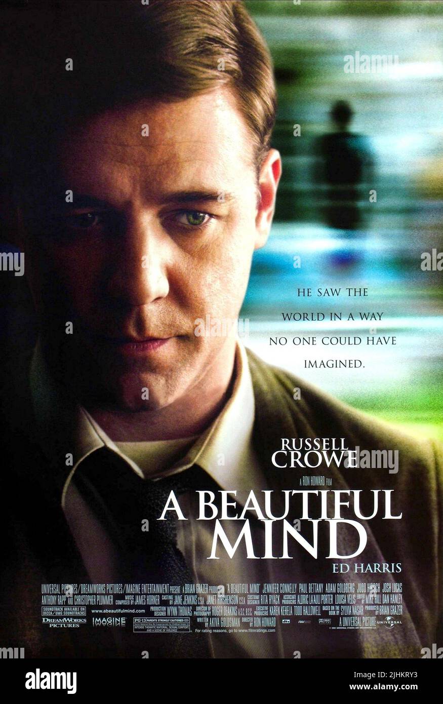 RUSSELL CROWE POSTER, A BEAUTIFUL MIND, 2001 Stock Photo
