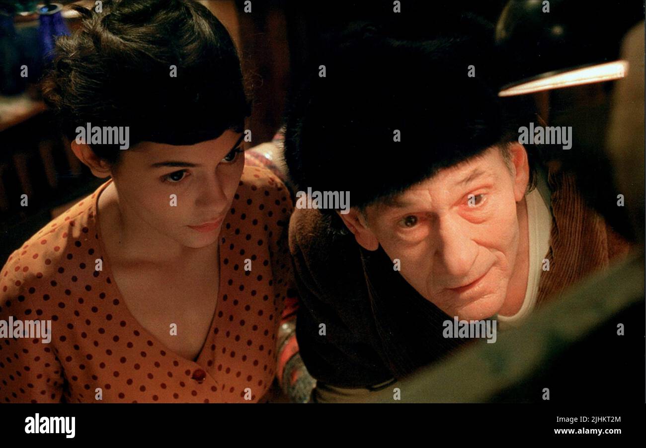 AUDREY TAUTOU, SERGE MERLIN, AMELIE, 2001 Stock Photo