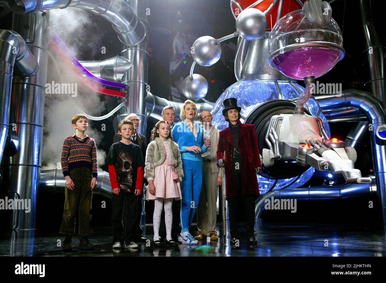 HIGHMORE,FRY,KELLY,WINTER,FOX,PYLE,GODLEY,DEPP, CHARLIE AND THE CHOCOLATE FACTORY, 2005 Stock Photo