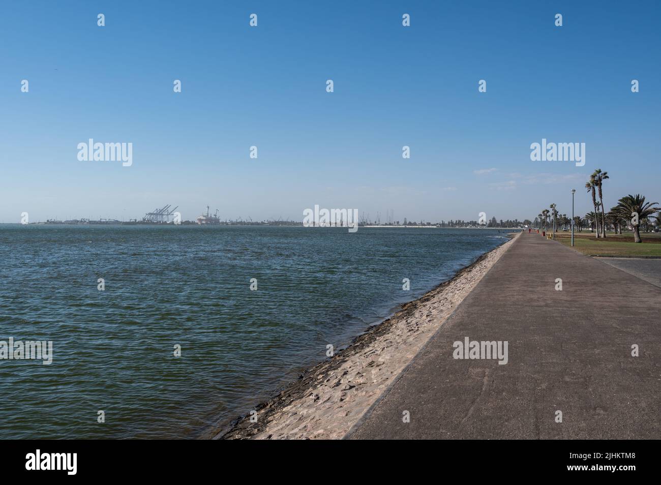 The promenade at Walvis Bay in Namibia Africa Stock Photo