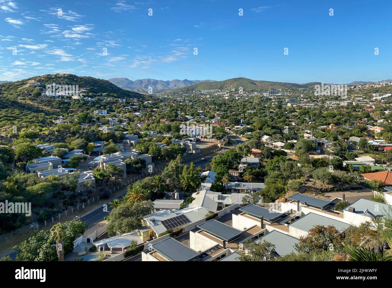 Aerial view of Windhoek in Namibia Africa Stock Photo