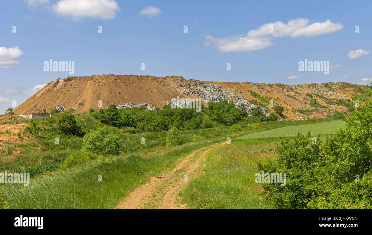 Dirt Road to Communal Dump Site Landfill for Non Hazardous Waste Near
