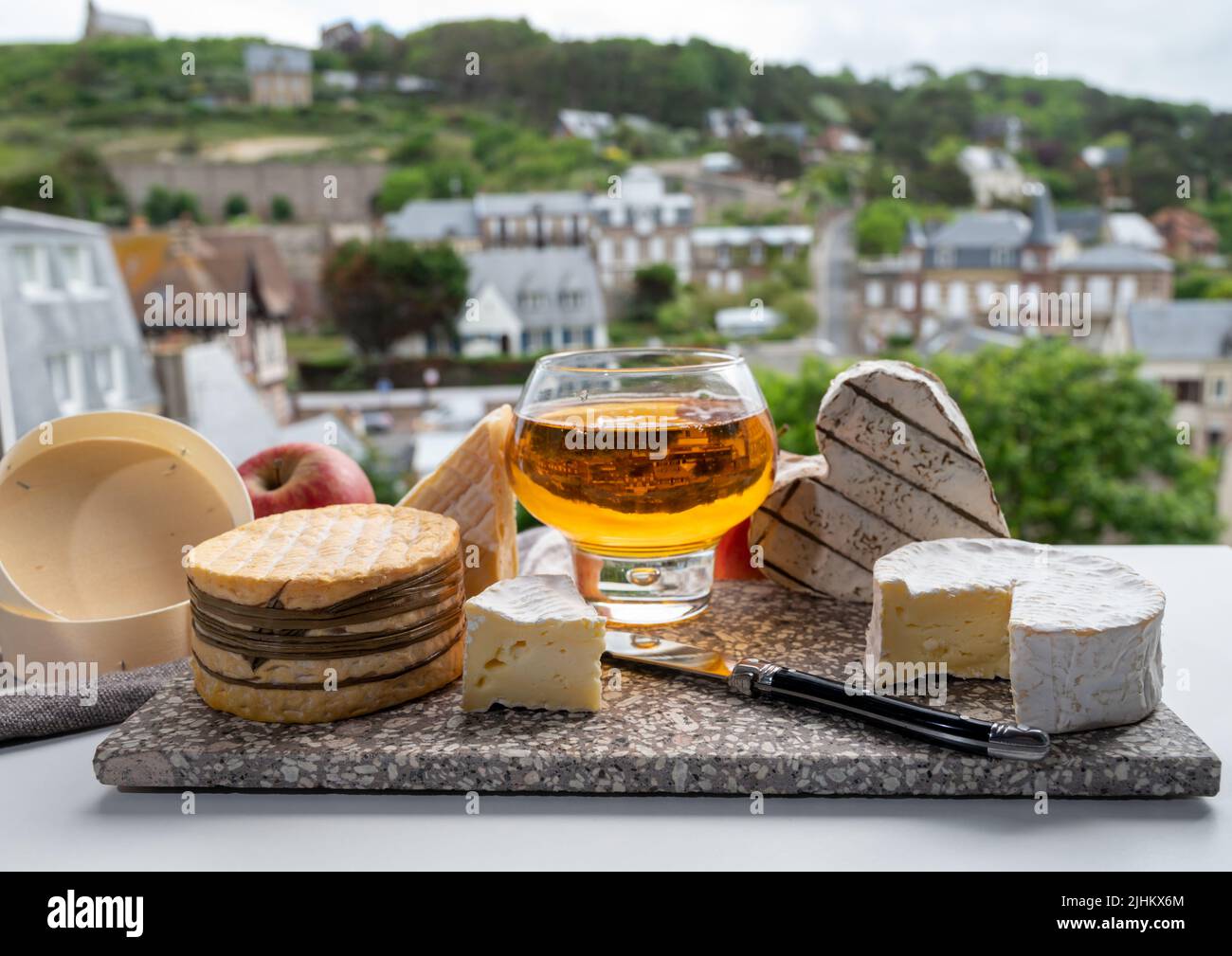 Cow cheeses of Normandy region camembert, livarot, neufchatel, pont l