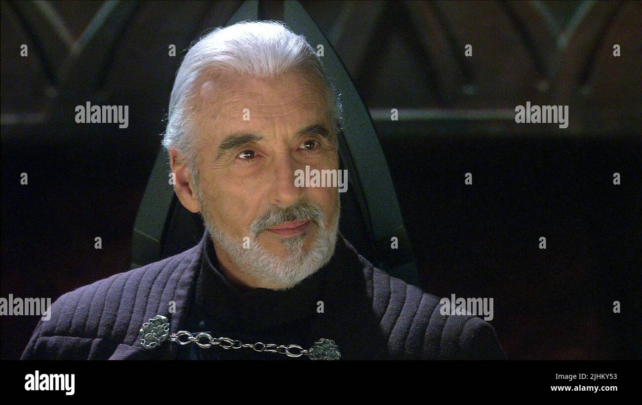 CHRISTOPHER LEE, STAR WARS: EPISODE II - ATTACK OF THE CLONES, 2002 Stock Photo